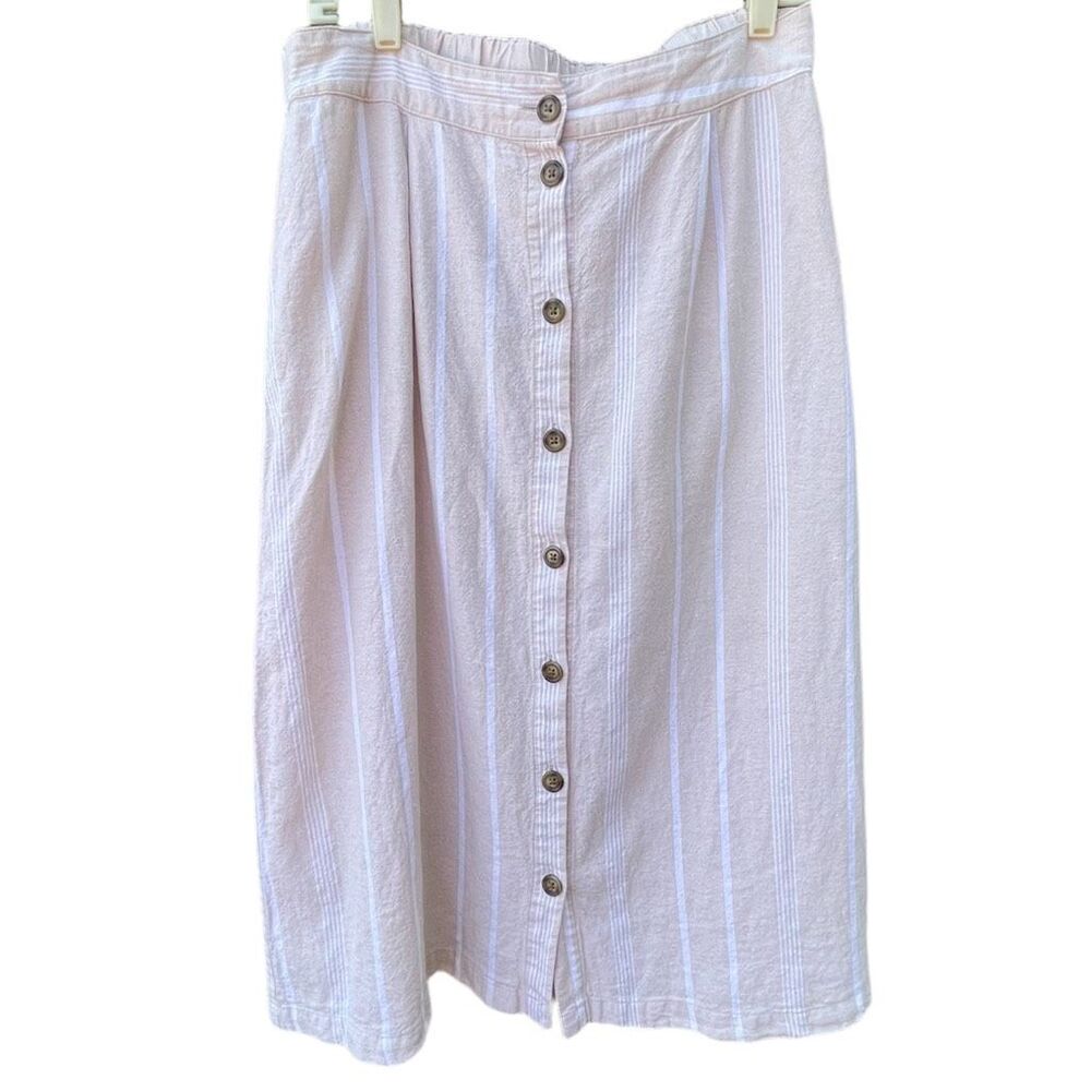 Morgan Taylor size L linen cotton blend skirt. - Picture 2 of 6